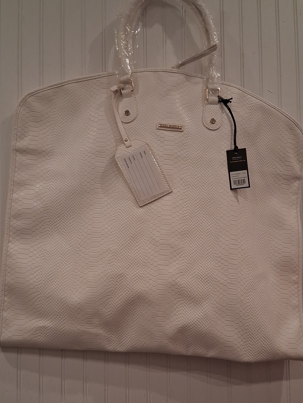 HUDSON HB BLEECKER Embossed Tote in White NWT